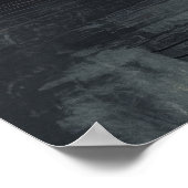 Gouden waterval in mystiek bos poster (Hoek)