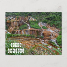 Gouden waterval in Taiwan Briefkaart