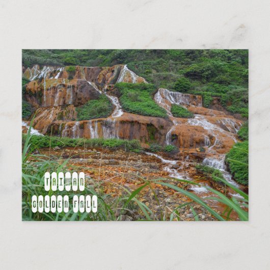 Gouden waterval in Taiwan Briefkaart (Voorkant)