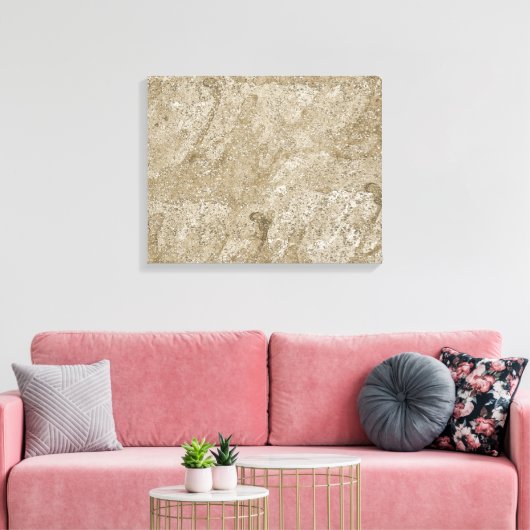 Gouden Waterverf Abstract Canvas Afdruk (Insitu (Woonkamer))