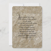 Gouden Waterverf Abstracte liefde is patiëntbruilo Kaart (Achterkant)