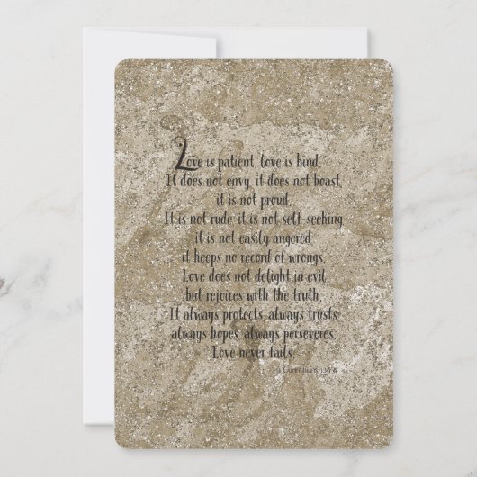 Gouden Waterverf Abstracte liefde is patiëntbruilo Kaart (Achterkant)