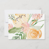 Gouden Waterverf Bloemen | Baby shower Book Reques Kaart (Achterkant)