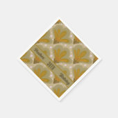 Gouden waterverf bloemen met text servetten (Hoek)