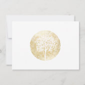 Gouden Waterverf Boom Yoga en Wellness Gift Kaart (Achterkant)