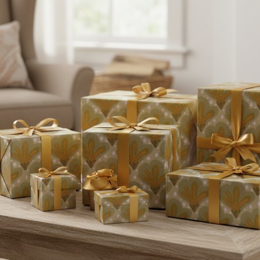 gouden Waterverf Cadeaupapier