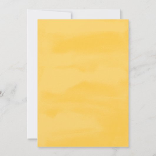 Gouden waterverf-diptrouwdag kaart (Achterkant)