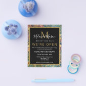 Gouden waterverf en nevel mandala flyer (Enkel)
