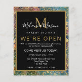 Gouden waterverf en nevel mandala flyer (Voorkant)