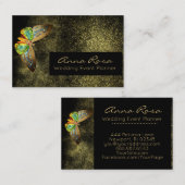 *~* Gouden Waterverf Glitter vergulde vlinder Visitekaartje (Voorkant / Achterkant)