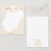 Gouden waterverf handgemaakte oorbellen display si visitekaartje (Voorkant / Achterkant)