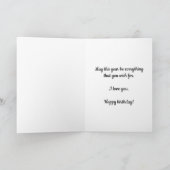 Gouden Waterverf Hart 36e Verjaardag Kaart (Binnen)