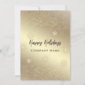 Gouden waterverf Kerstboom bedrijfsfeest Kaart (Achterkant)