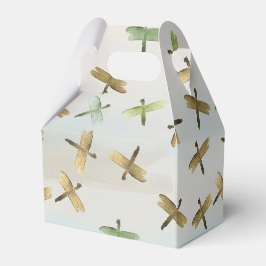 Gouden Waterverf libellen Bedankdoosjes (Achterkant)