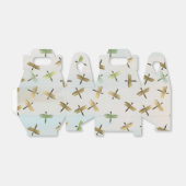 Gouden Waterverf libellen Bedankdoosjes (Uitgevouwen)