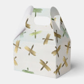 Gouden Waterverf libellen Bedankdoosjes (Voorkant Zijde)