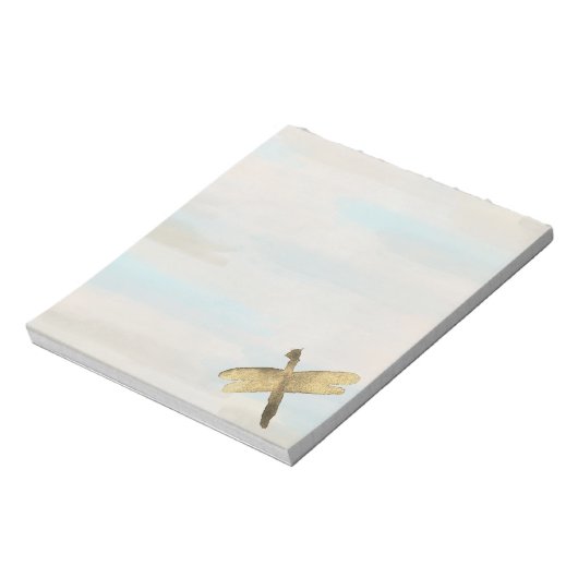 Gouden Waterverf libellen Notitieblok (Linkerzijde)