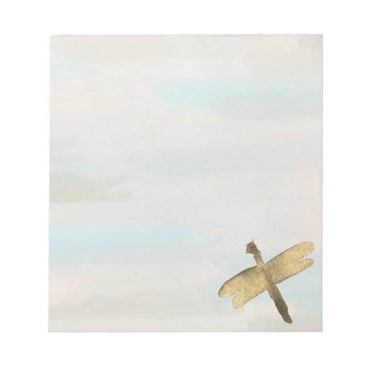 Gouden Waterverf libellen Notitieblok (Voorkant)