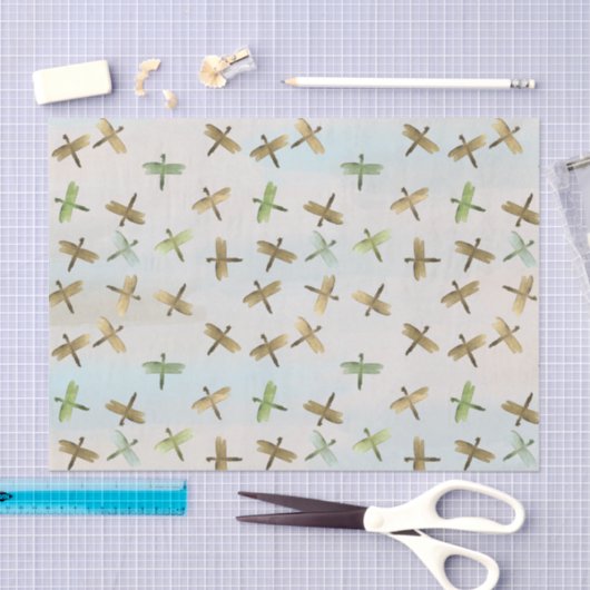 Gouden Waterverf libellen Tissuepapier (Craft)