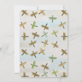 Gouden Waterverf libellen vrijgezellenfeest Kaart (Achterkant)