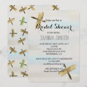 Gouden Waterverf libellen vrijgezellenfeest Kaart (Voorkant / Achterkant)