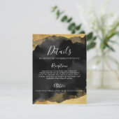 Gouden Waterverf Mitswa Event Details Kaart (Staand voorkant)