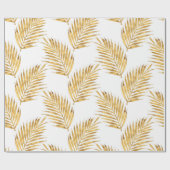 Gouden Waterverf palmschijfjes Cadeaupapier (Vlak)