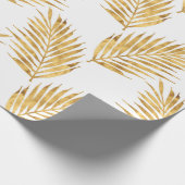 Gouden Waterverf palmschijfjes Cadeaupapier (Hoek)