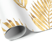 Gouden Waterverf palmschijfjes Cadeaupapier (Rol Hoek)