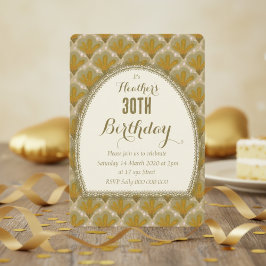 Gouden waterverf Quirky bloem verjaardag Kaart
