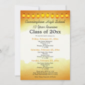 Gouden Waterverf Reünie 3-daagse Sjabloon uitnodig Kaart (Voorkant)