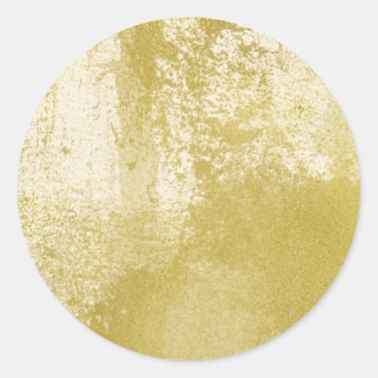 Gouden Waterverf Ronde Sticker (Voorkant)