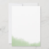 gouden Waterverf Sage groene vlinder Quinceanera Kaart (Achterkant)