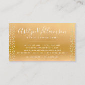 Gouden waterverf sinaasappel turquoise paarse mono visitekaartje (Achterkant)