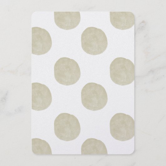 Gouden Waterverf Stippen Bruiloft Menu (Achterkant)