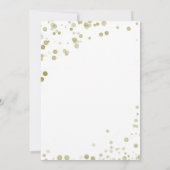 Gouden Waterverf Stippen Modern Clean Wedding Kaart (Achterkant)