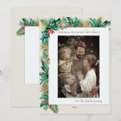 Gouden Waterverf takken kerstvakantie Kaart (Voorkant / Achterkant)