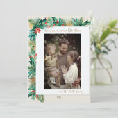 Gouden Waterverf takken kerstvakantie Kaart (Staand voorkant)