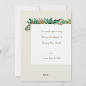 Gouden Waterverf takken kerstvakantie Kaart (Achterkant)