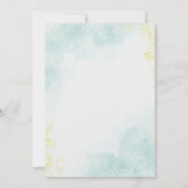 gouden waterverf trouwuitnodigingen kaart (Achterkant)