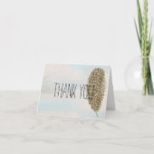 Gouden Waterverf Veer Dank u Bedankkaart (Voorkant)