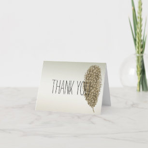 Gouden Waterverf Veer Ombre Dank u Bedankkaart