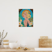 Gouden Wattle Belle Poster (Keuken)