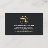 Gouden Wave Blauwe Schaduw Lagen Schilder Visitekaartje (Achterkant)