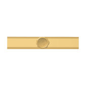 Gouden Wax Seal Monogram 2 Initialen Elegant Geel Uitnodigingen Wikkel (Vlak)