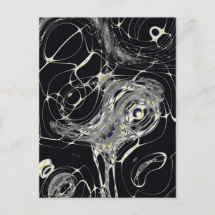 Gouden Web Abstracte Fractale Kunst Briefkaart