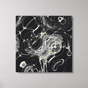Gouden Web Abstracte Fractale Kunst Canvas Afdruk