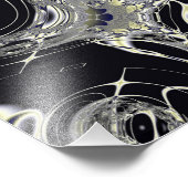 Gouden Web Abstracte Fractale Kunst Foto Afdruk (Hoek)