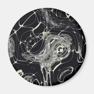 Gouden Web Abstracte Fractale Kunst Magneet