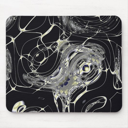 Gouden Web Abstracte Fractale Kunst Muismat (Voorkant)